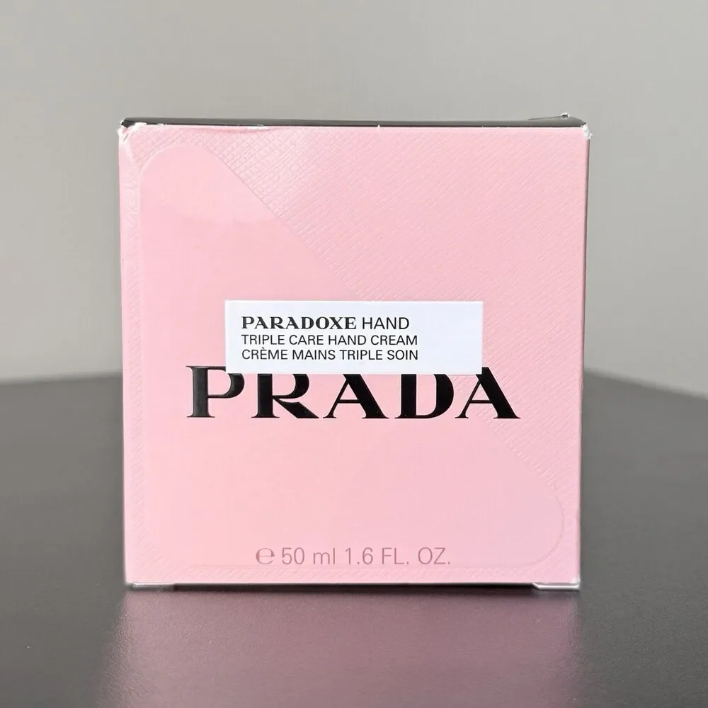 PRADA Paradoxe Hand Cream Lotion NIB Pink Triangle Bottle Floral Fragrance 1.6oz